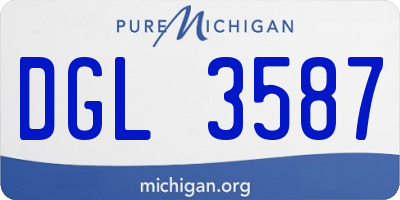MI license plate DGL3587