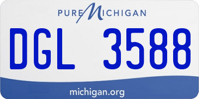 MI license plate DGL3588