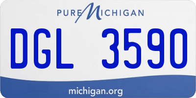 MI license plate DGL3590