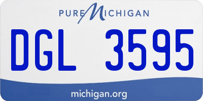 MI license plate DGL3595