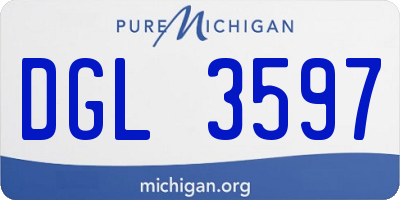 MI license plate DGL3597