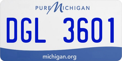 MI license plate DGL3601