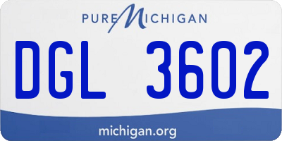MI license plate DGL3602