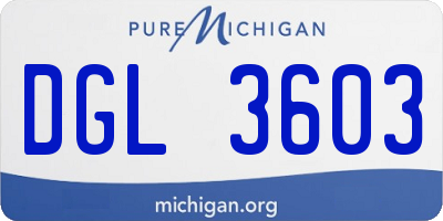 MI license plate DGL3603