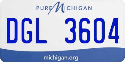 MI license plate DGL3604