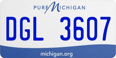 MI license plate DGL3607