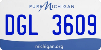 MI license plate DGL3609