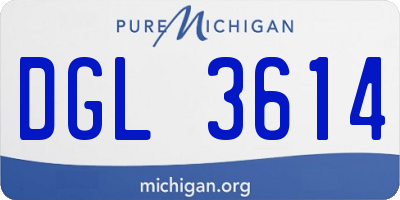 MI license plate DGL3614