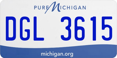 MI license plate DGL3615
