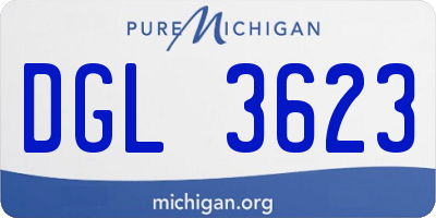 MI license plate DGL3623