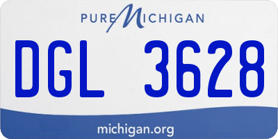 MI license plate DGL3628