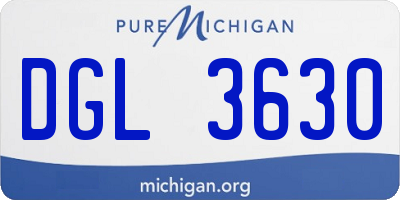 MI license plate DGL3630