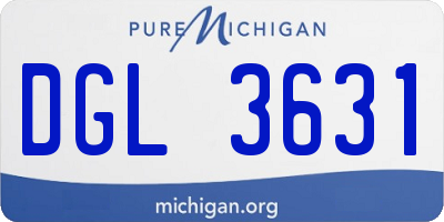 MI license plate DGL3631