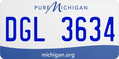 MI license plate DGL3634