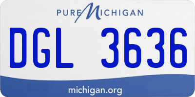 MI license plate DGL3636