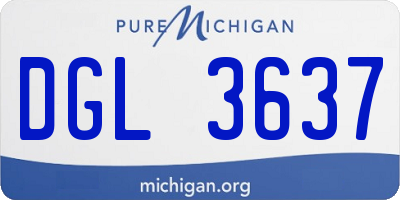 MI license plate DGL3637