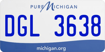 MI license plate DGL3638