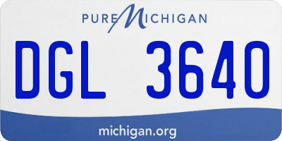 MI license plate DGL3640