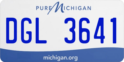 MI license plate DGL3641