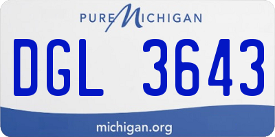 MI license plate DGL3643