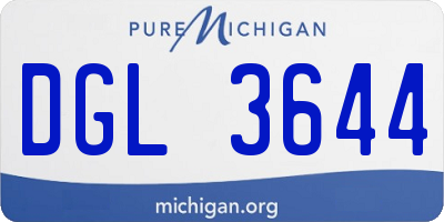 MI license plate DGL3644