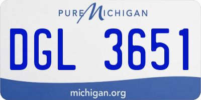 MI license plate DGL3651