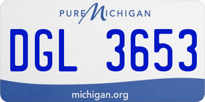 MI license plate DGL3653