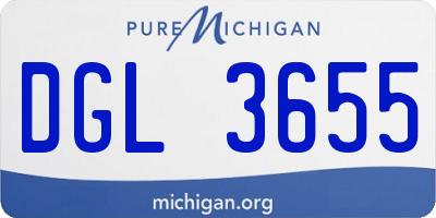 MI license plate DGL3655