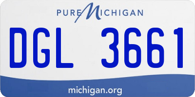 MI license plate DGL3661