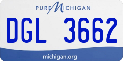 MI license plate DGL3662