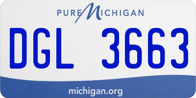MI license plate DGL3663