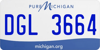 MI license plate DGL3664