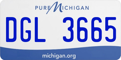 MI license plate DGL3665