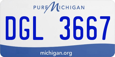 MI license plate DGL3667