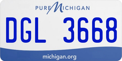 MI license plate DGL3668