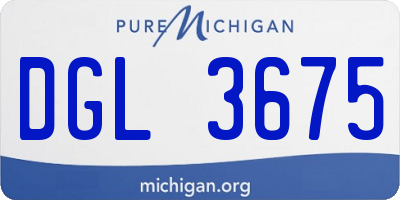 MI license plate DGL3675