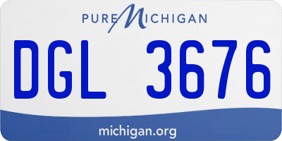 MI license plate DGL3676