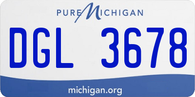 MI license plate DGL3678