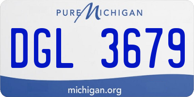 MI license plate DGL3679