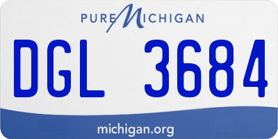 MI license plate DGL3684