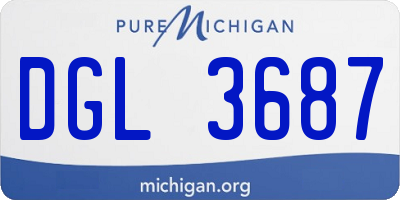 MI license plate DGL3687