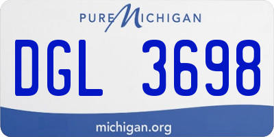 MI license plate DGL3698