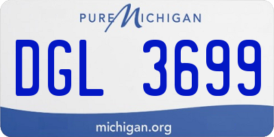 MI license plate DGL3699