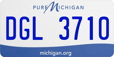 MI license plate DGL3710