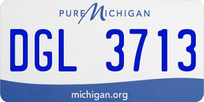 MI license plate DGL3713