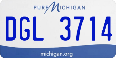 MI license plate DGL3714