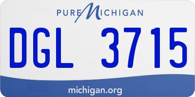 MI license plate DGL3715