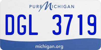 MI license plate DGL3719
