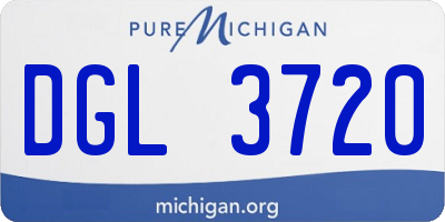 MI license plate DGL3720