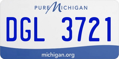 MI license plate DGL3721